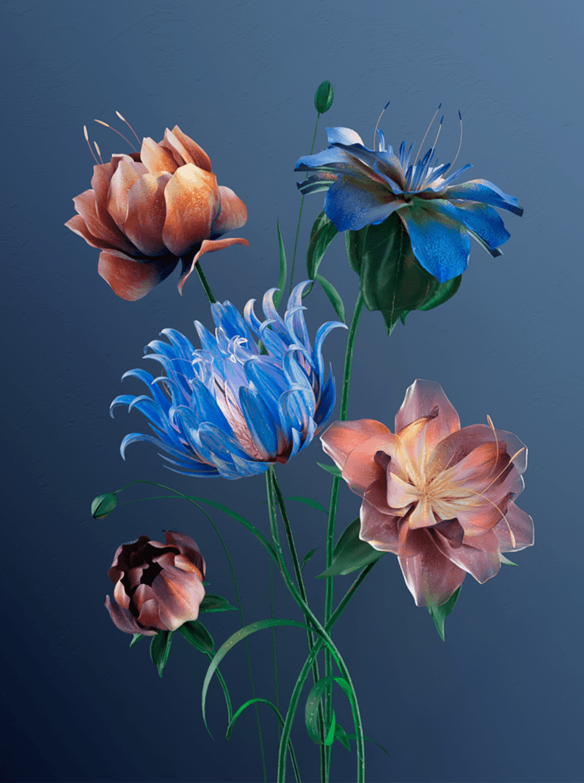 Digital flowers